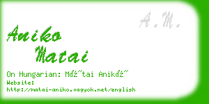 aniko matai business card